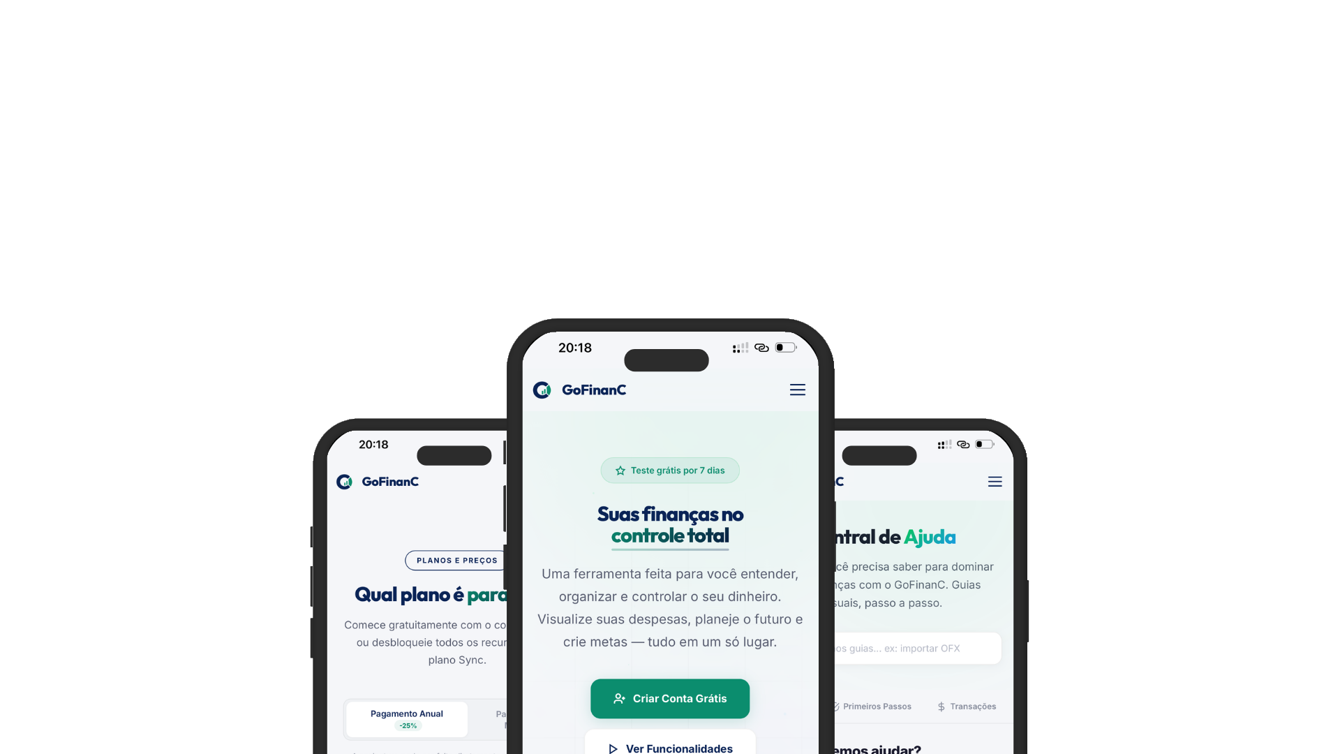 GoFinanC em celulares